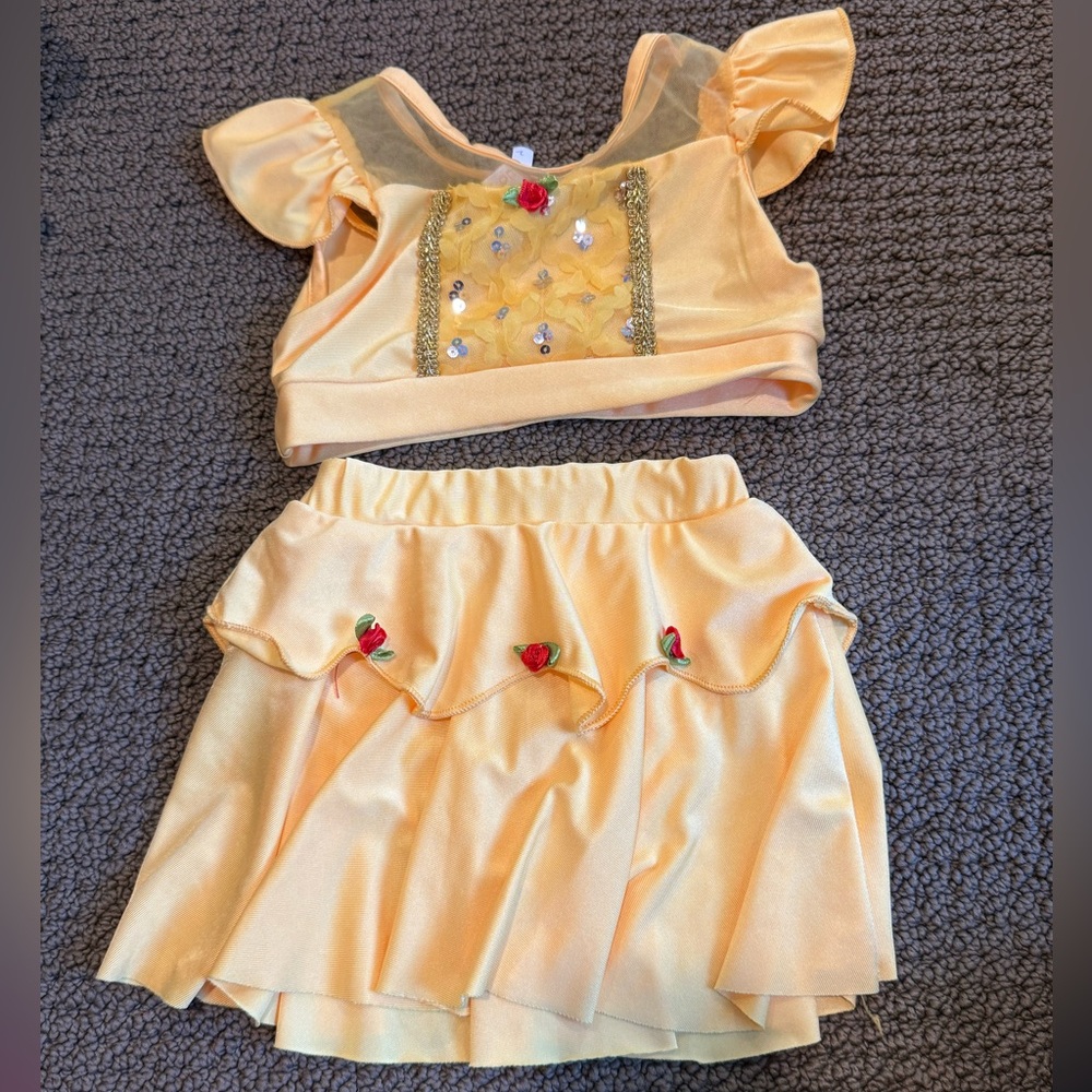 Charming Gold Kids Costume Set bathing suit